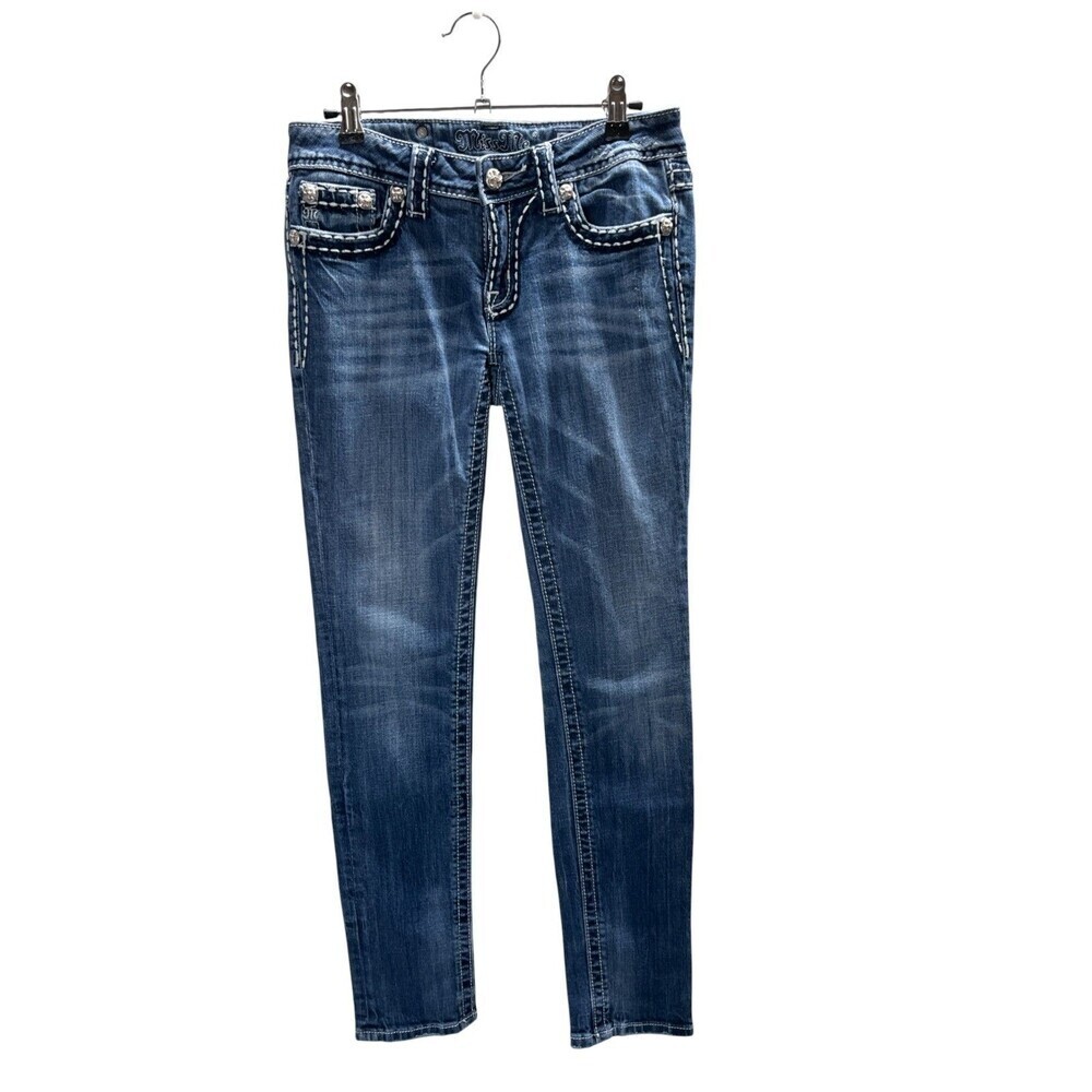 Miss Me Jeans Women's Size 28 Blue Tapered Leg Cotton Blend